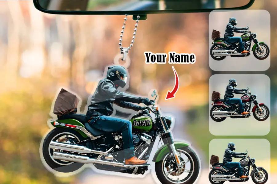 A Custom Bikers Photo Ornament