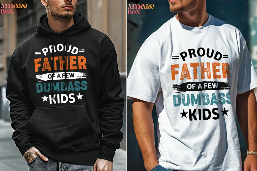 A funny T-shirt or hoodie will be a unique gift for dad