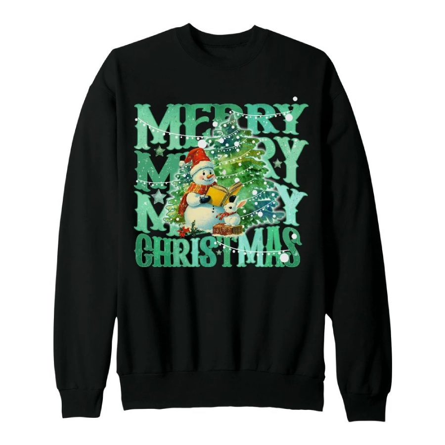 Amarebox Christmas Merry Merry Xmas Sweater Shirt