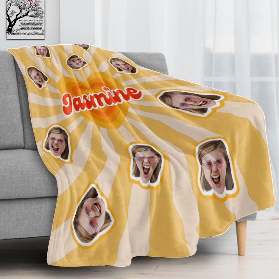 Amarebox Custom Funny Photo Blanket