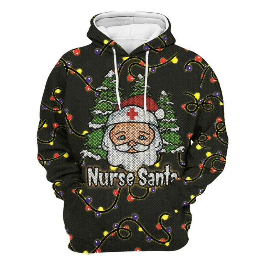 Amarebox Nurse Santa Ugly Christmas Hoodie