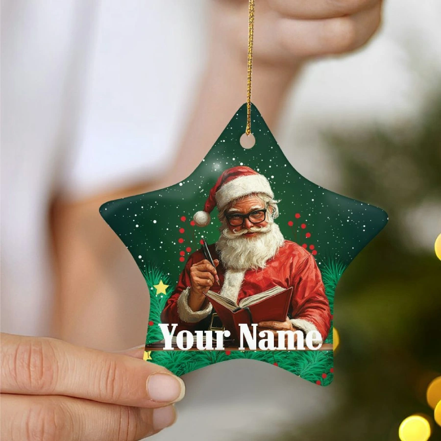 Amarebox Santa Teacher Ornament