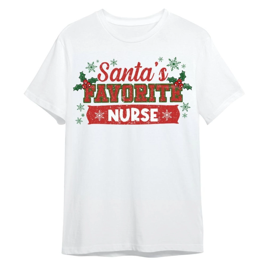 Amarebox Santa's Favorite Nurse Shirt