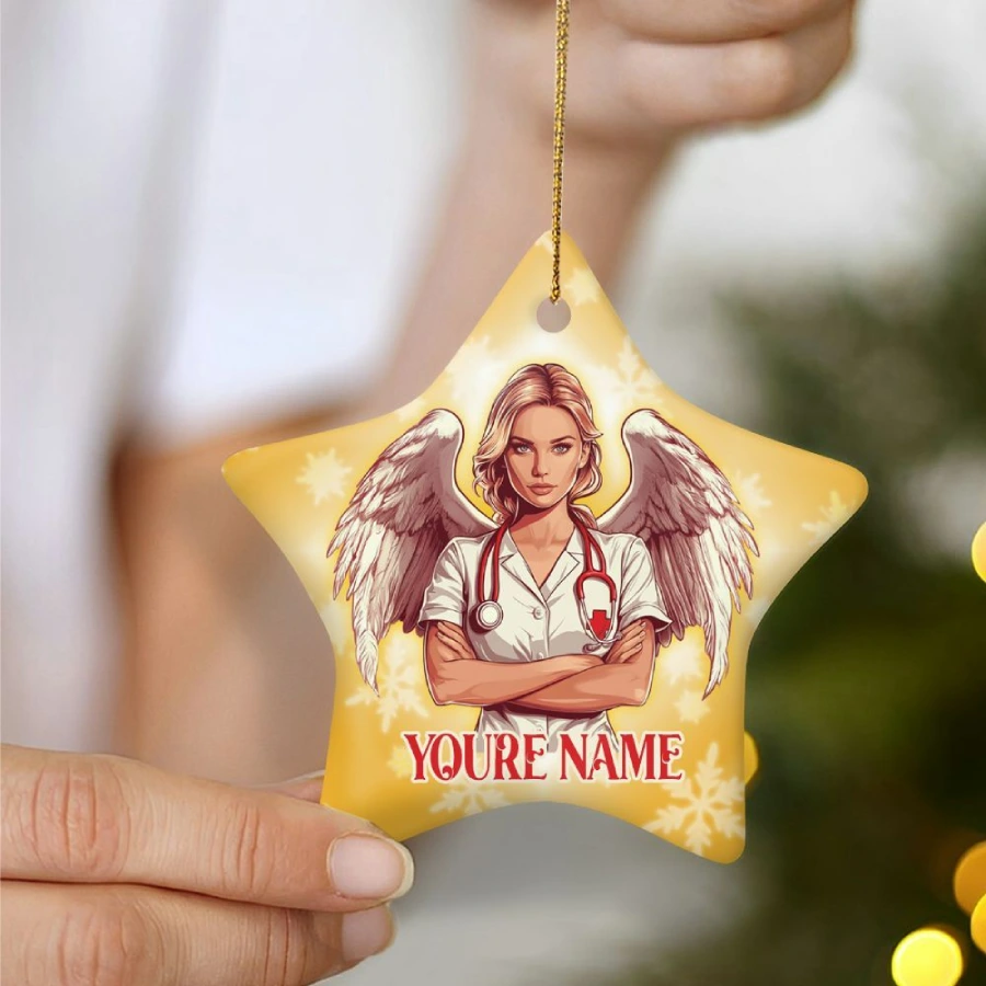 Amarebox White Angels Ornaments