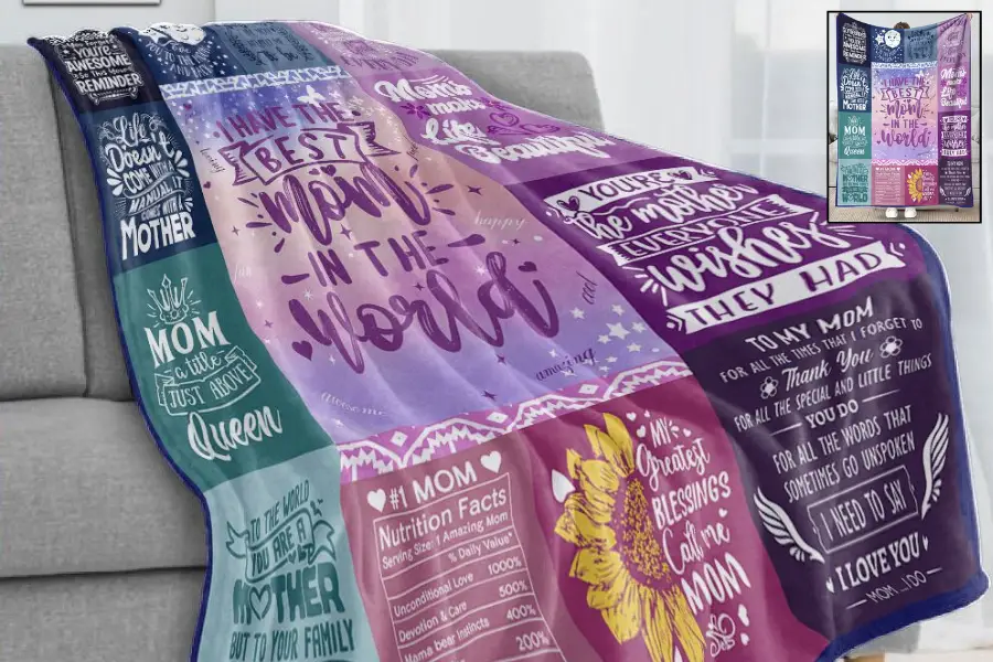 Artsy blanket is a perfect gift for Mother’s Day or birthday