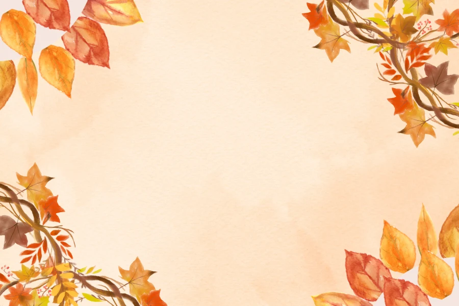 Autumn Leaves Birthday Bash Background