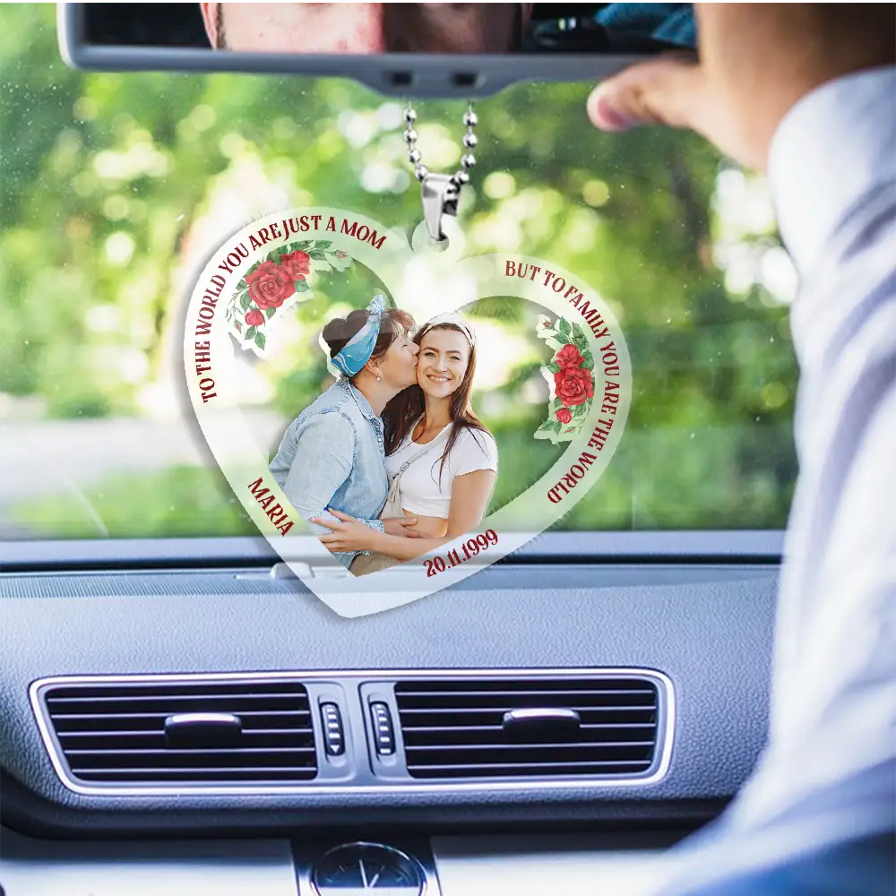 Car hanging ornament can personalize photo and names