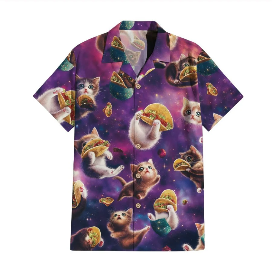 Cat Taco Space Galaxy Shirt