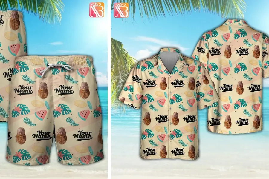 Custom Hawaiian Shorts & Shirt Gift For Father's Day