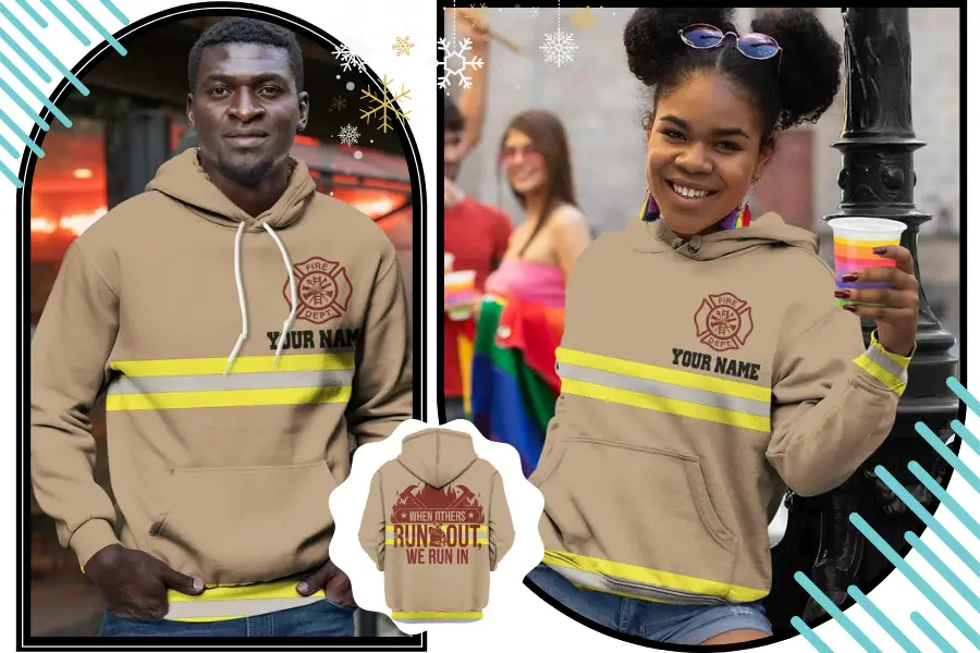 Custom Name Firefighter Unisex Hoodie