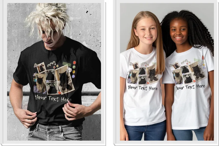 Custom Photos & Text Frame Design Tee