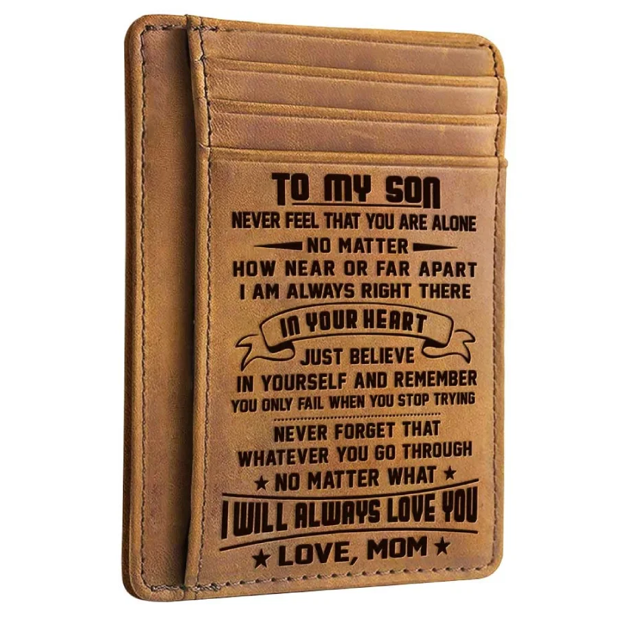 Engraved Leather Wallet