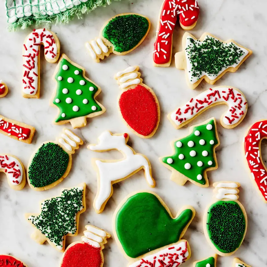 Enjoying Christmas cookies together