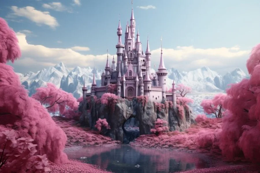 Fairy Tale Castle Scene Background