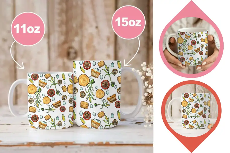 Farm Pattern Ceramic Mug