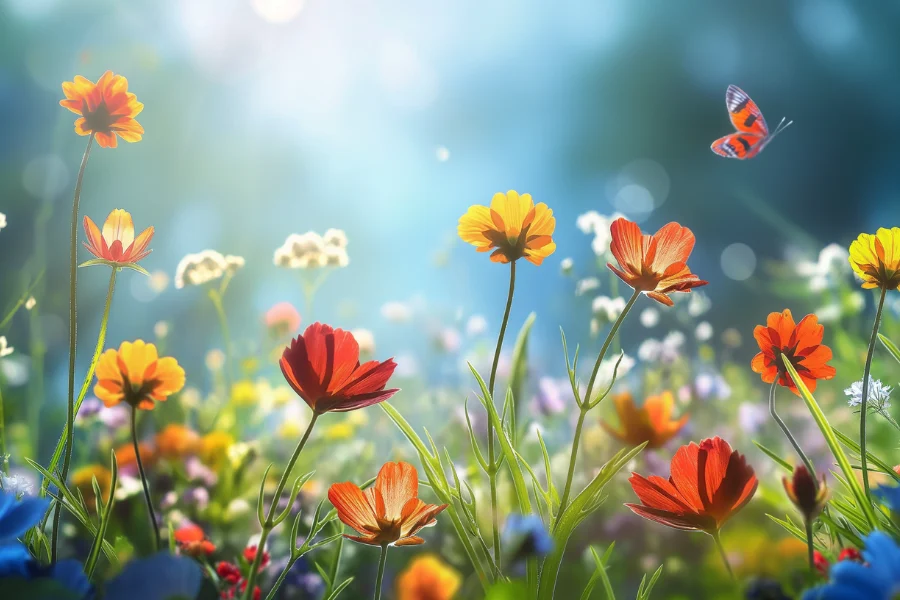 Floral Garden Background For Zoom Party
