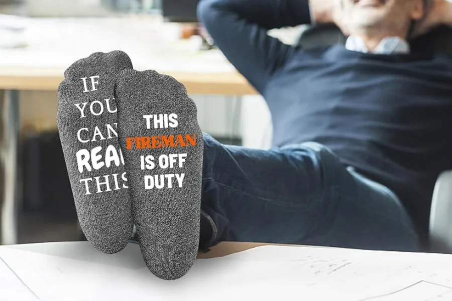 Funny Socks For Firefighter Dad