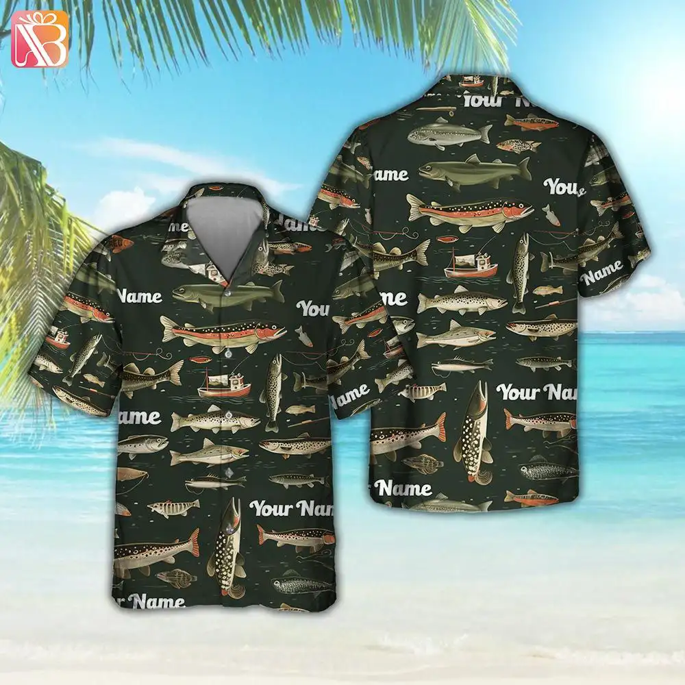 Hawaii shirt for fishing lover dad