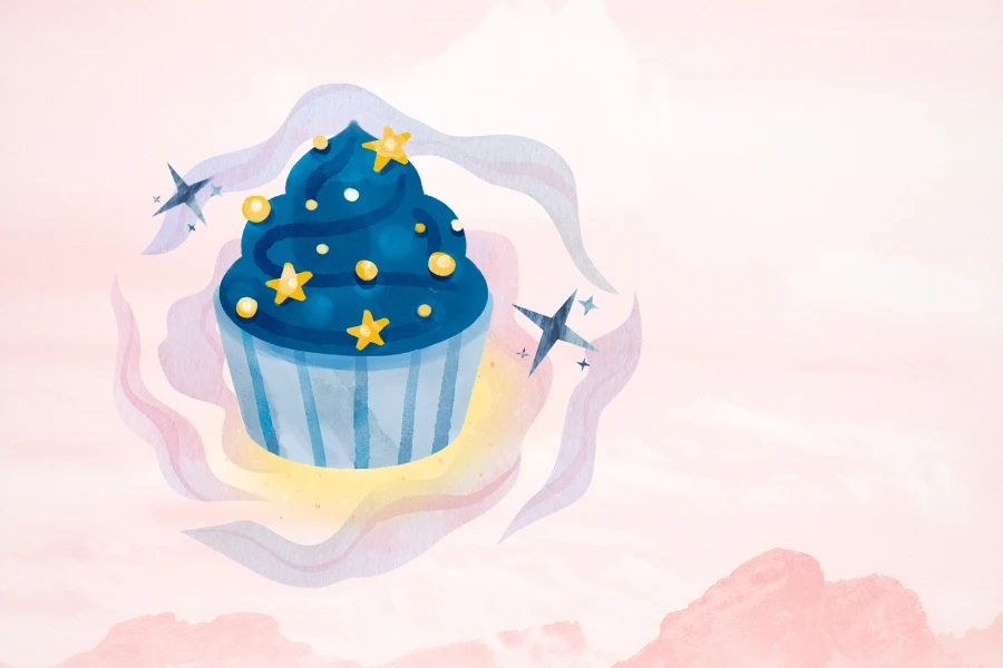 Kawaii Cupcake Party Scene