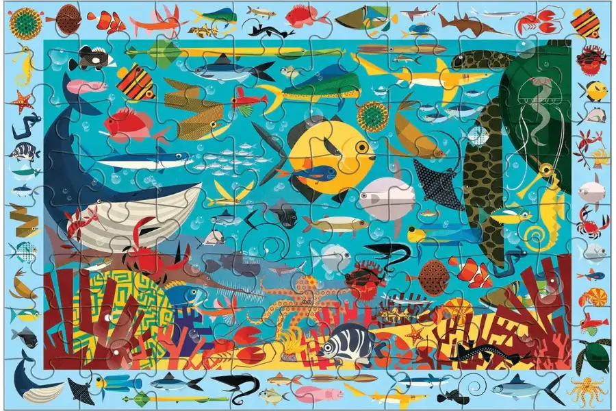 Marine life puzzle toys will keep the kids busy