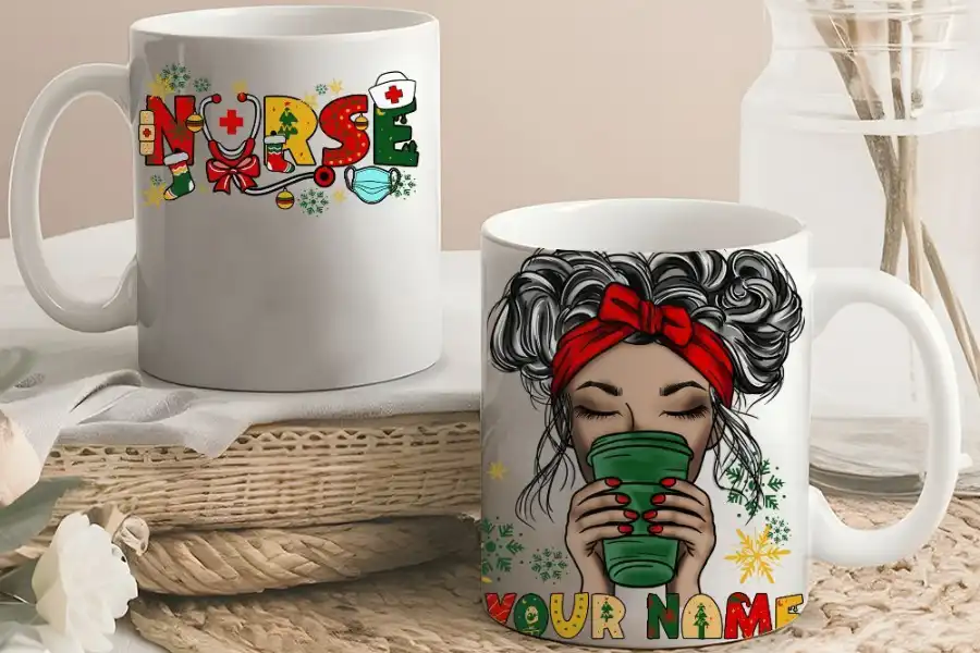 Nurse Coffee Christmas Mug