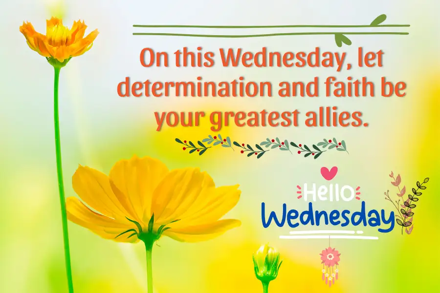 On this Wednesday, let determination and faith be your greatest allies