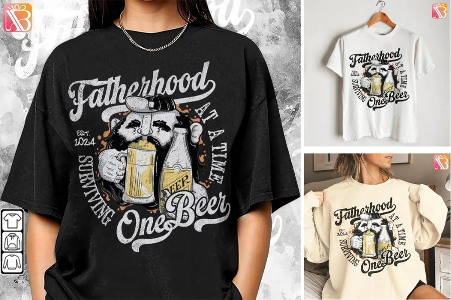 One Beer At A Time - Surviving Fatherhood One Beer T-shirt