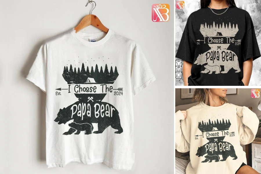 “Papa bear” Shirt with the unique graphic for Father’s Day