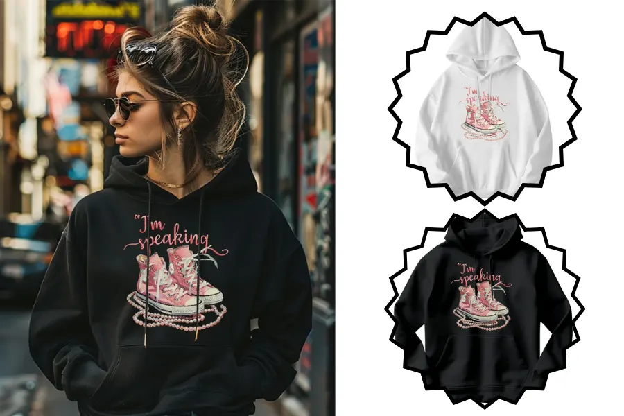 Pearls & Chucks Feminist Hoodie