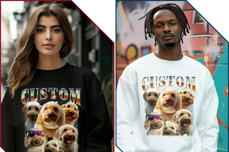 Personalized Pet Photo Rap Bootleg Unisex Sweatshirt