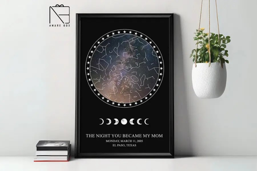 Personalized Star Map Night Canvas