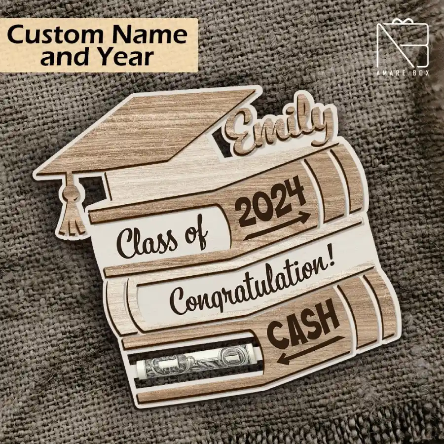 Personalized Wood Money Holder