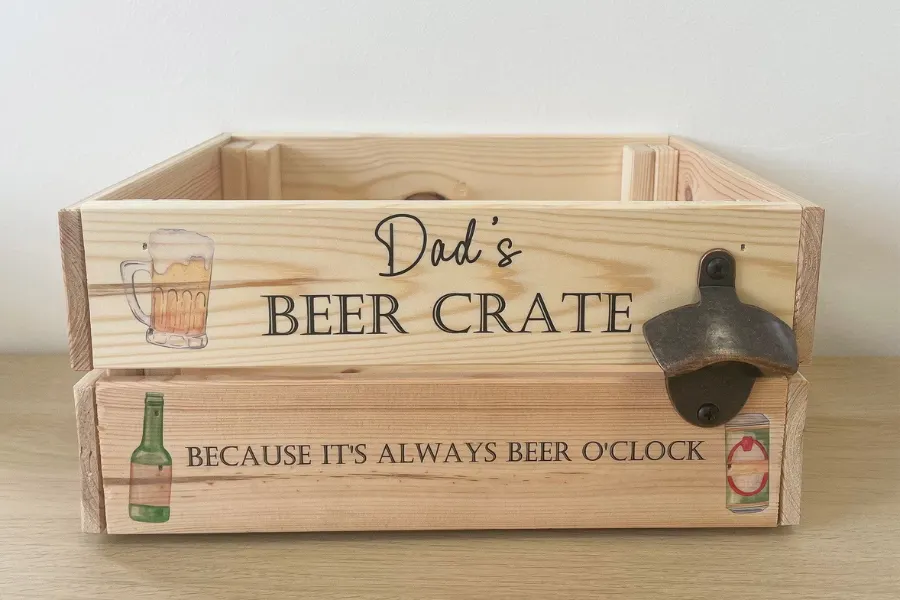 Personalized Wooden Beer Box