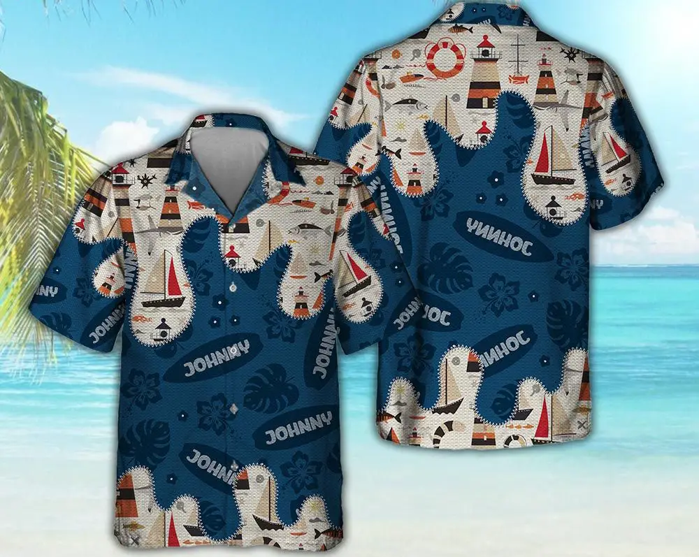 Personalized hawaiian shirt and shorts