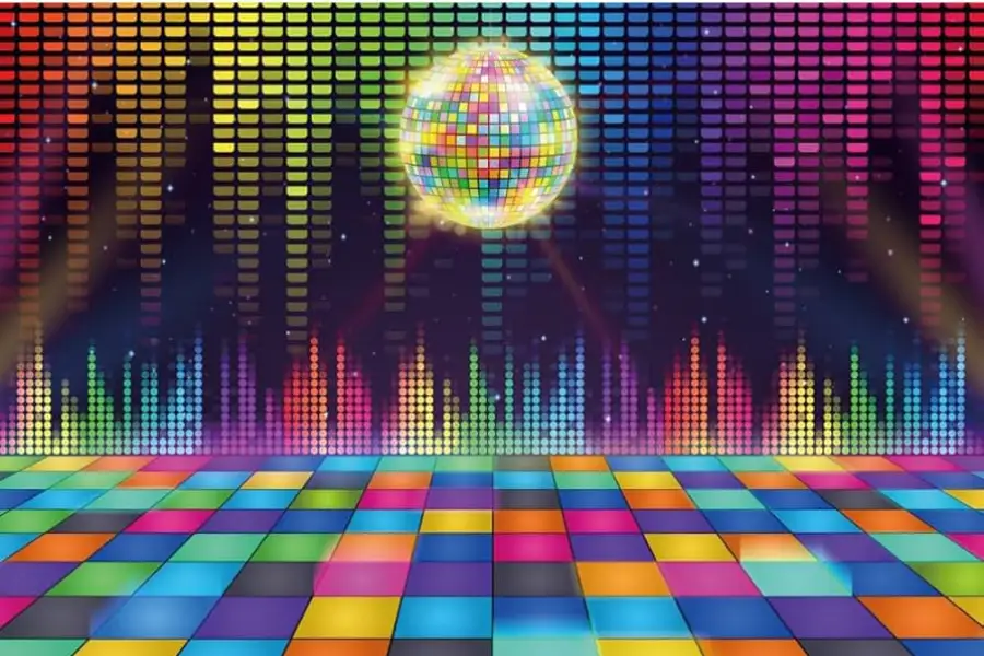 Retro Disco Party Birthday Zoom Backgrounds