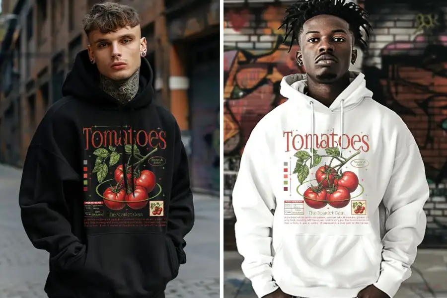 Retro Tomatoes Unisex Hoodie