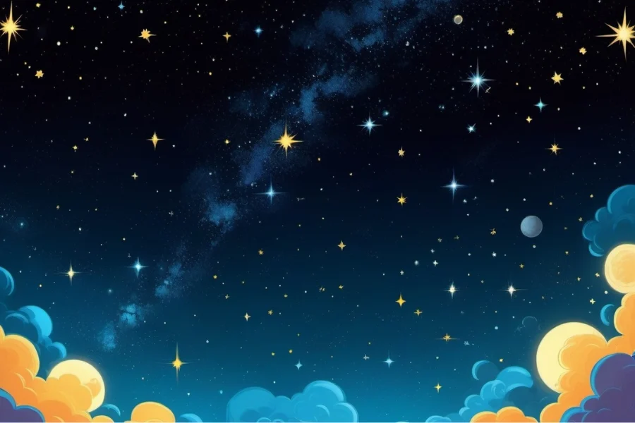 Starry Night Zoom Background For Zoom Party