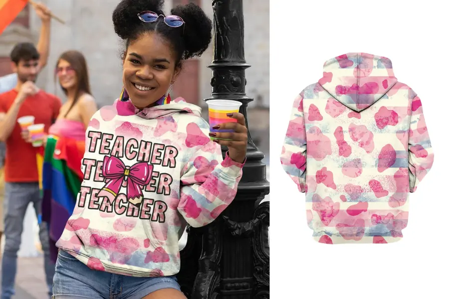 Teacher Pencil Coquette Hoodie