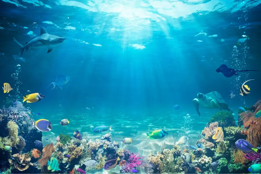 Underwater Ocean Background for Zoom Birthday Party