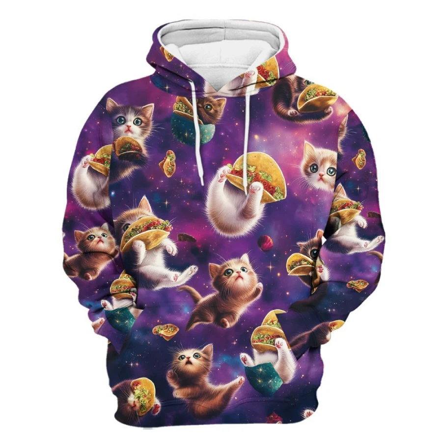 Cat Taco Space Galaxy Hoodie