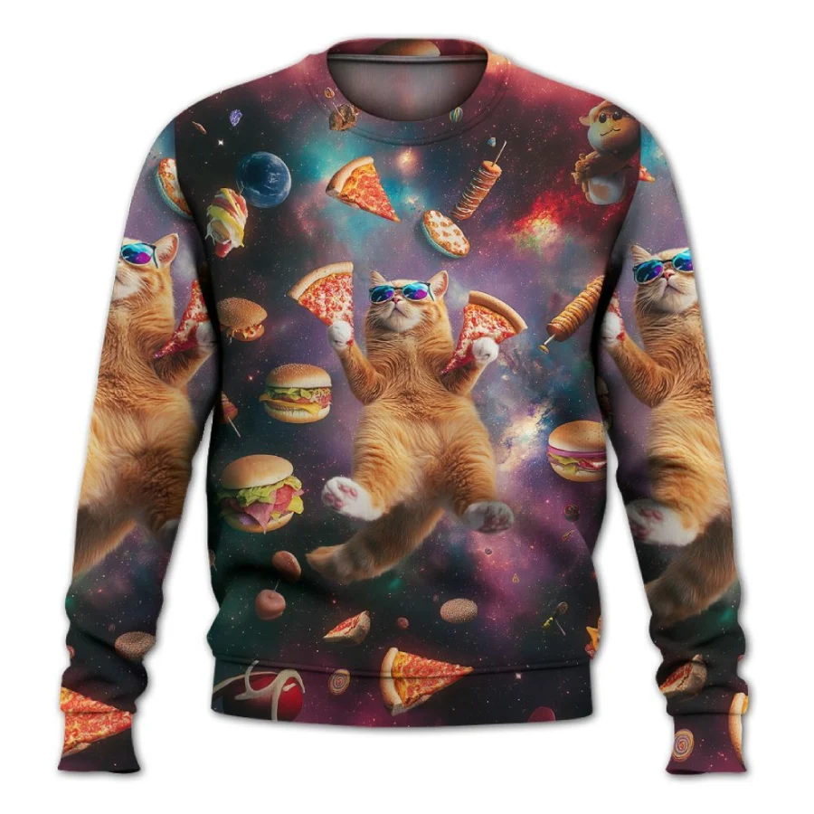 Cat Taco Space Galaxy Sweater