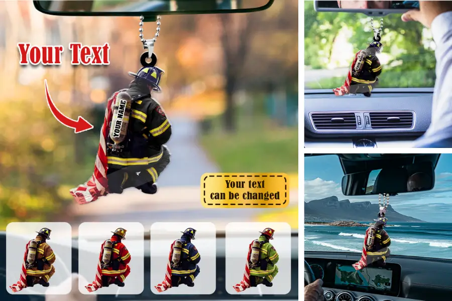 Custom Firefighter Man Ornament