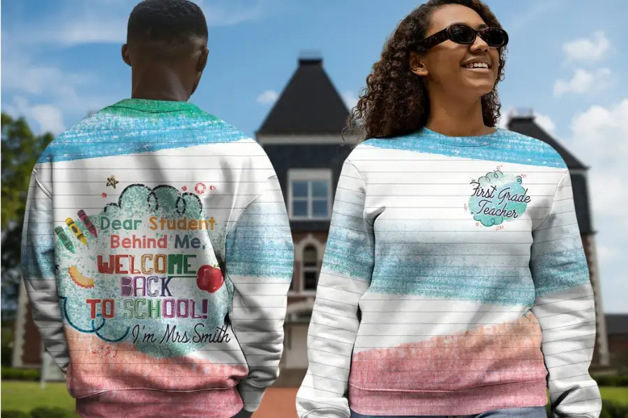 Custom First Grade Teacher Unisex Sweatshirt