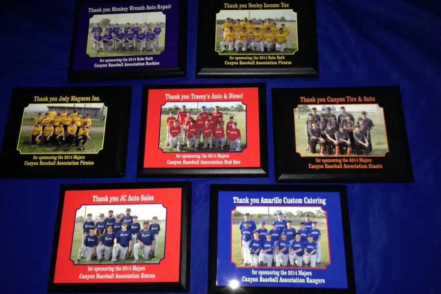 Custom Team Photo Plaque