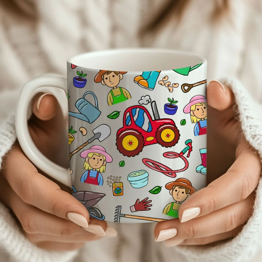 Cute Icon Garden Farmer Mug