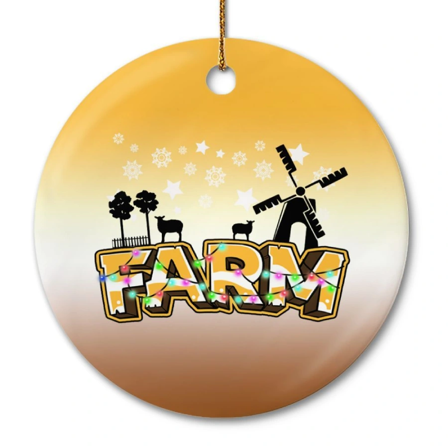 Farm Letters Ornament