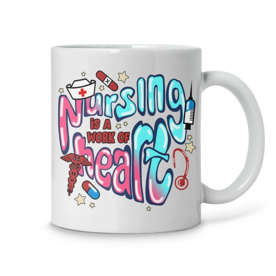 Nursing Is A Work Of Heart Mug