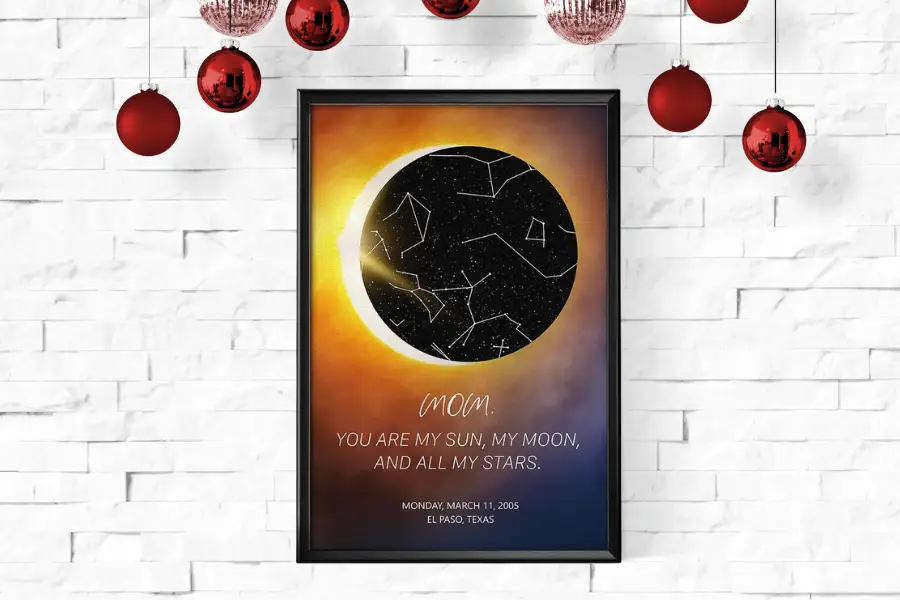 Personalized Sun & Moon Canvas Print