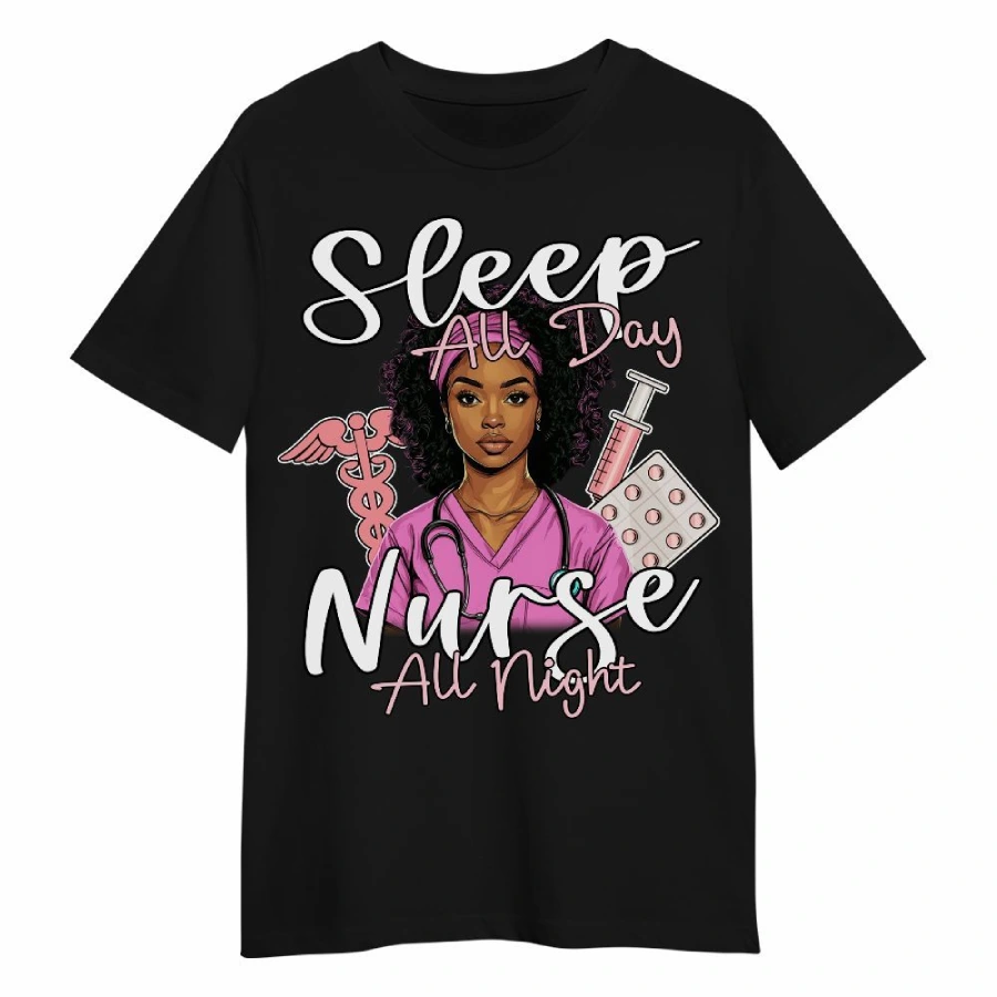 Sleep All Day Nurse All Night T-shirt