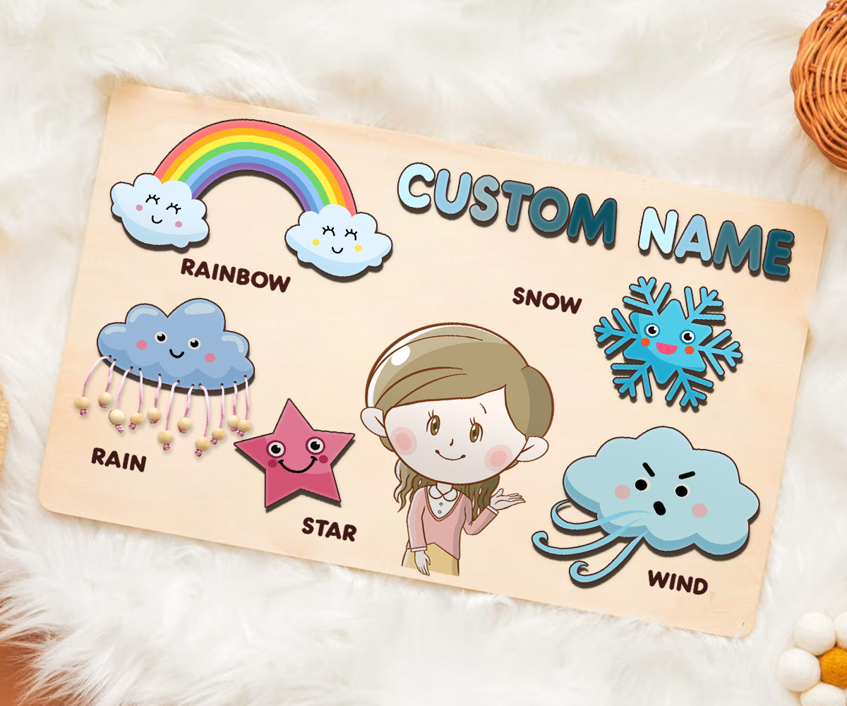 Personalized Weather Busy Board, Custom Busy Board For Toddlers,Kids, Wooden Toys, Baby Gifts, Birthday Giftfirefighter V2